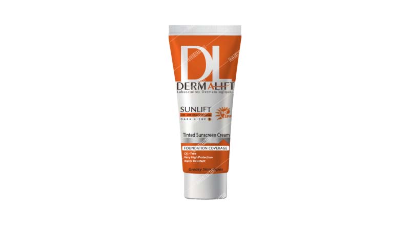 کرم ضد آفتاب پوست چرب SPF50 سان لیفت (بژ تیره)